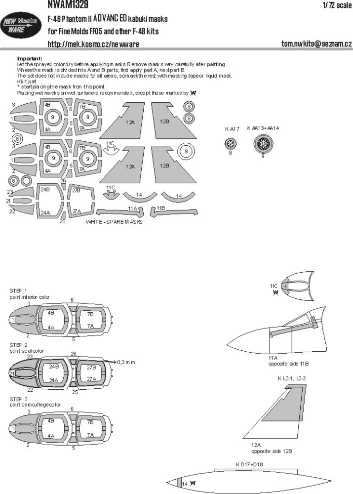 1/72 Mask F-4B Phantom II ADVANCED (FINEM)