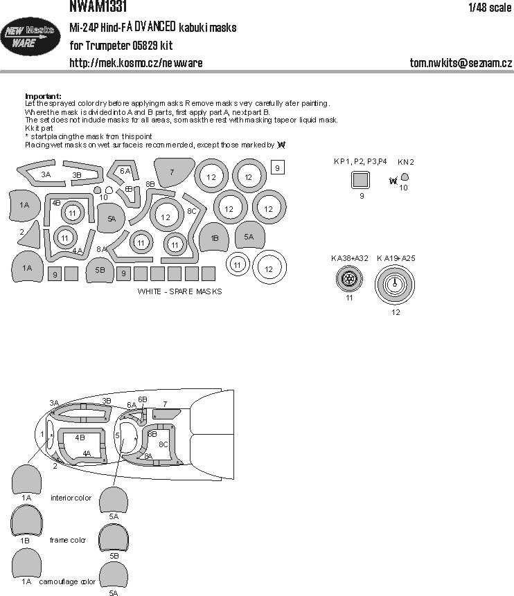 1/48 Mask Mi-24P Hind-F ADVANCED (TRUMP)