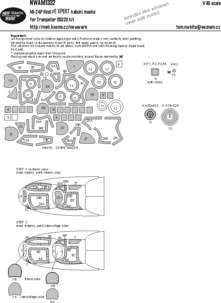1/48 Mask Mi-24P Hind-F EXPERT (TRUMP)