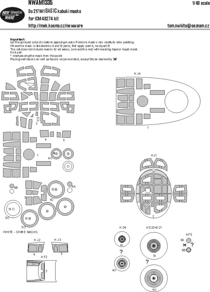 1/48 Mask Do 217M-1 BASIC (ICM 48274)