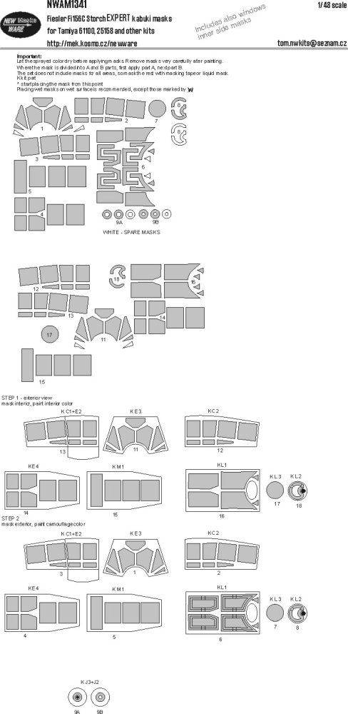 1/48 Mask Fi 156C Storch EXPERT (TAM)