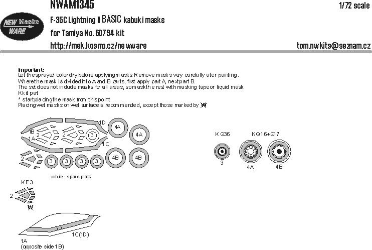 1/72 Mask F-35C Lightning II BASIC (TAM)