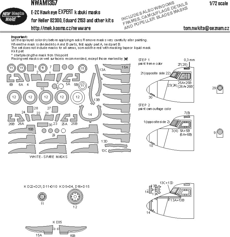 1/72 Mask E-2C Hawkeye EXPERT (HELL/EDU)