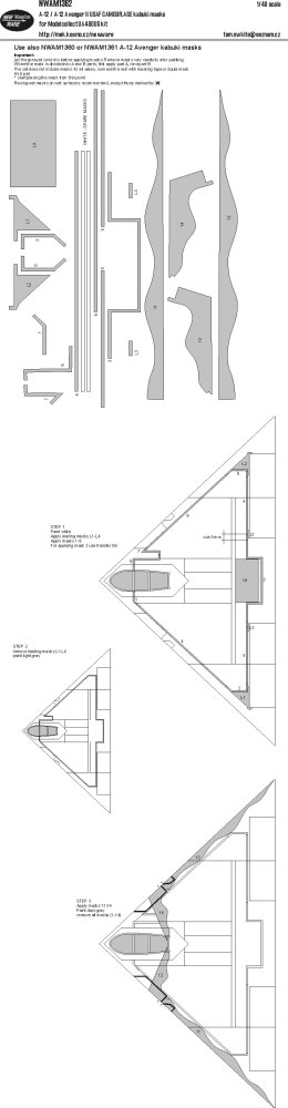 1/48 Mask A-12 Avenger II USAF CAMOUFL. (MODELC.)