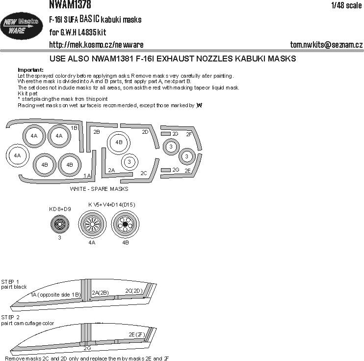 1/48 Mask F-16I SUFA BASIC (GWH L4835)
