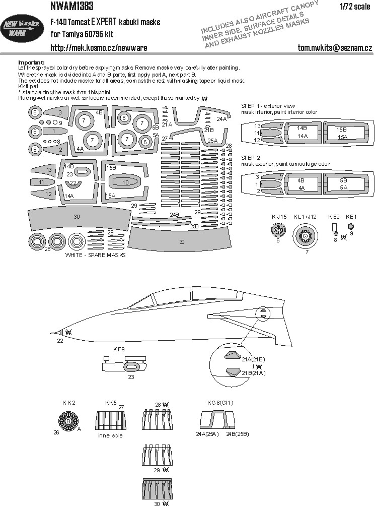 1/72 Mask F-14D Tomcat EXPERT (TAM 60795)
