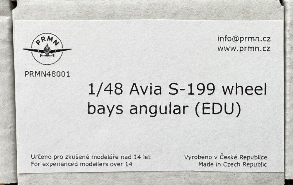 MODELIMEX Online Shop | 1/48 Avia S-199 wheel bays angular (EDU) | váš ...