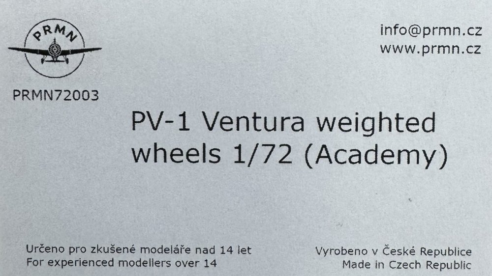 1:72 PV-1 Ventura weighted wheels (ACAD)