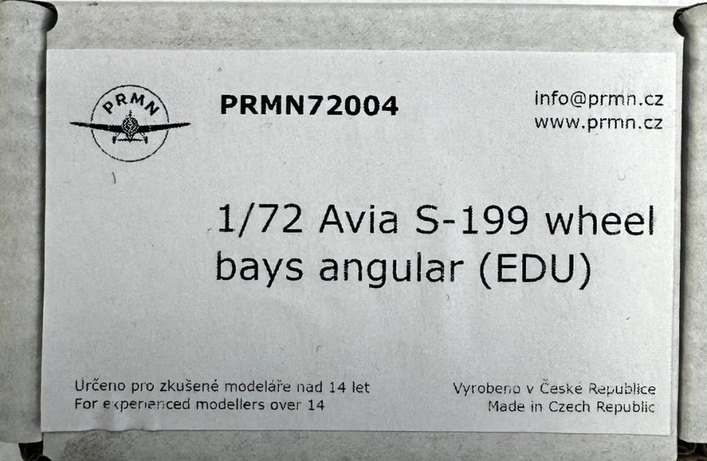 1/72 Avia S-199 wheel bays angular (EDU)