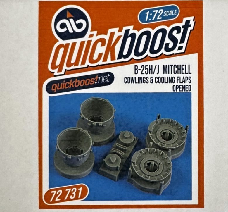 1/72 B-25H/J Mitchell cowl&cool.flaps opened (HAS)