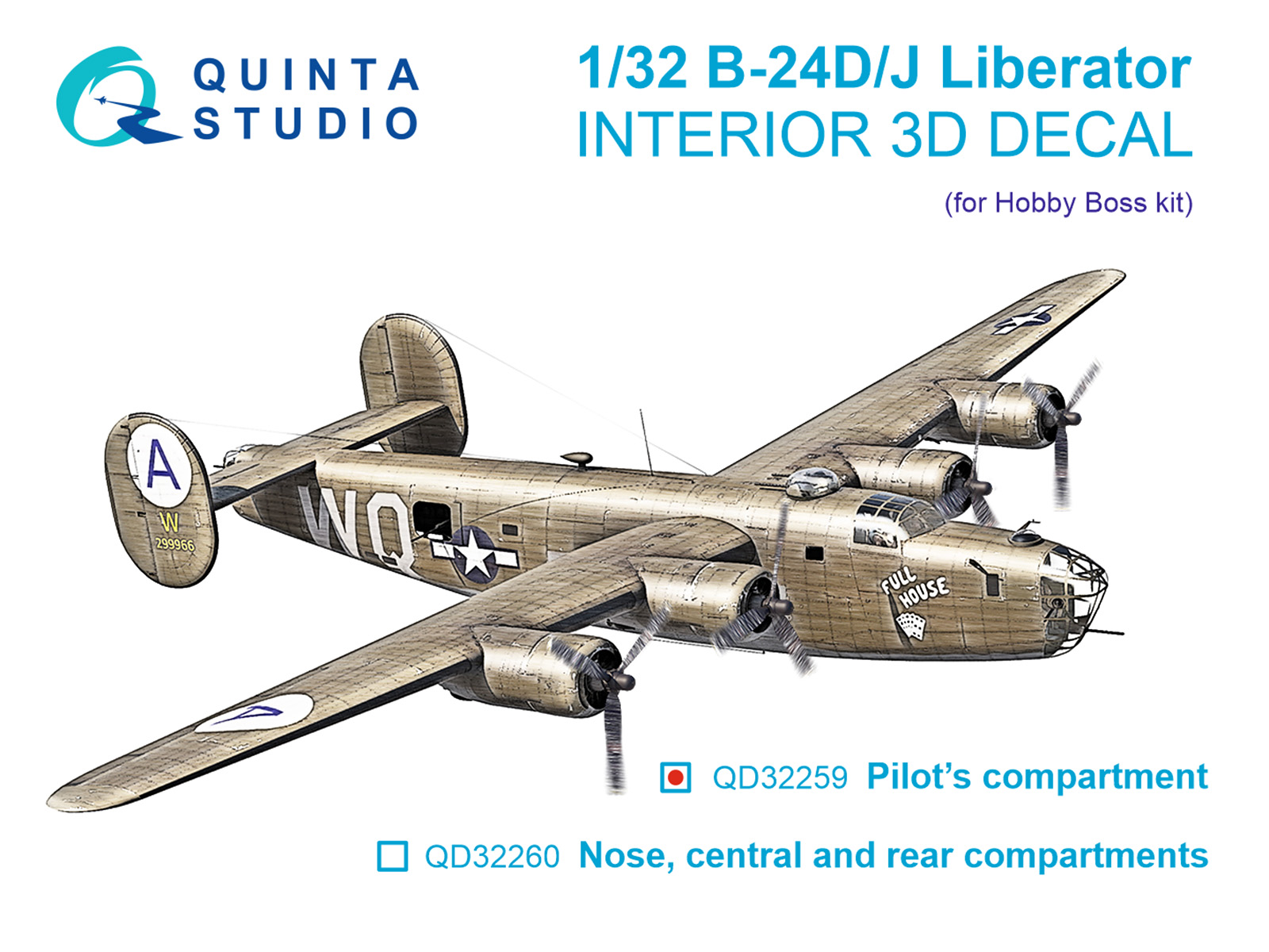 1/32 B-24D/B-24J Liberator Pilot's Comp.(HOBBYB)