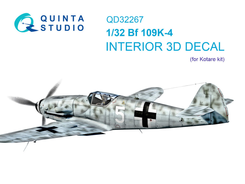 1/32 Bf 109K-4 3D-Print&col.Interior (KOTARE)