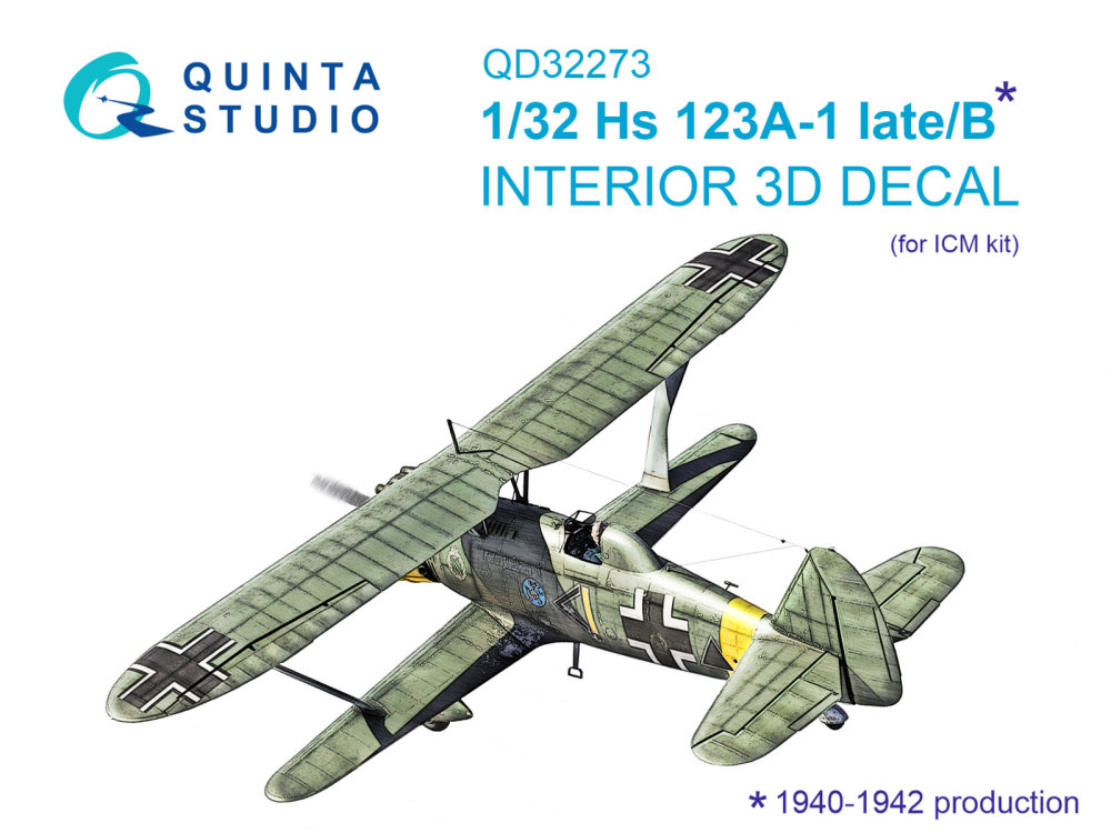 1/32 Hs 123A-1 late/Hs 123B 3D-Print&col.Int.(ICM)