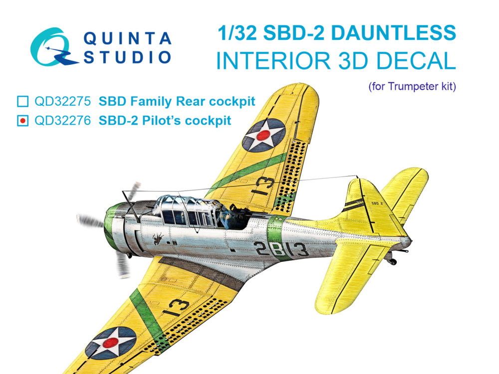 1/32 SBD-2 Dauntless Pilot's Cockpit Inter.(TRUMP)