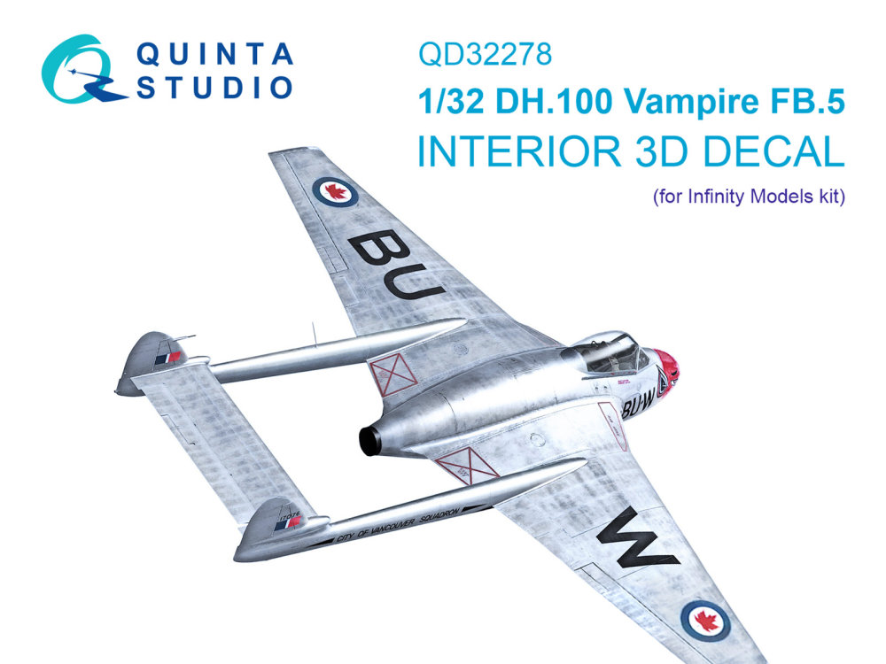 1/32 DH.100 Vampire FB.5 3D-Print&col.Int.(INFIN)