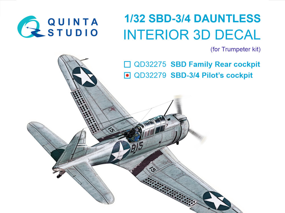 1/32 SBD-3/4 Dauntless Pilot's Cockpit Int.(TRUMP)