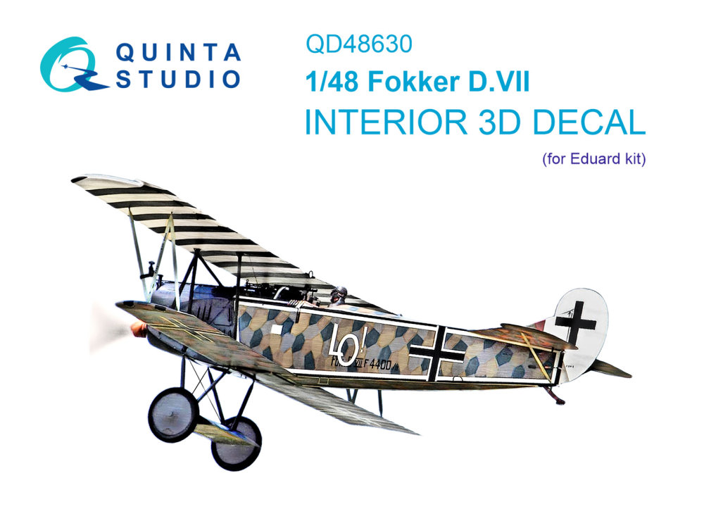 1/48 Fokker D.VII 3D-Print&col.Interior (EDU)