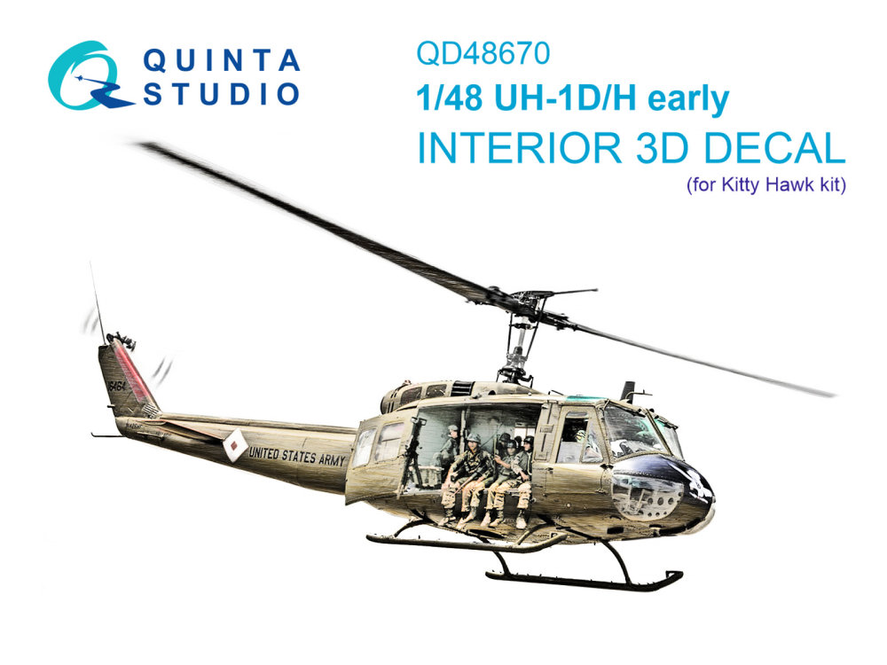 1/48 UH-1D early/UH-1H early 3D&col.Int.(KITTYH)