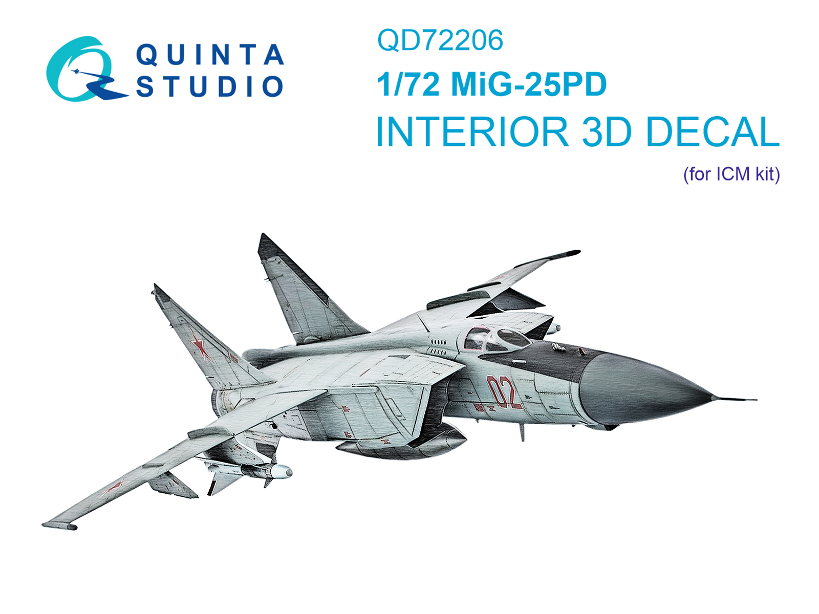 1/72 MiG-25PD 3D-Print&col.Interior (ICM)