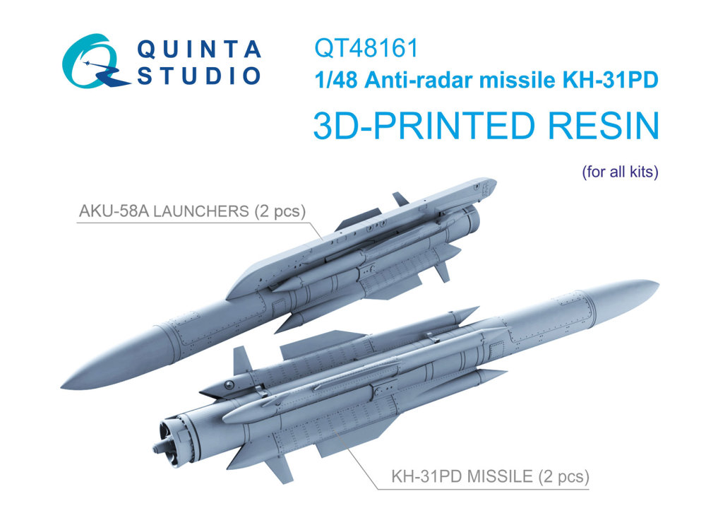 1/48 KH-31PD Anti-radar Missiles w/ Launch. (2 x)