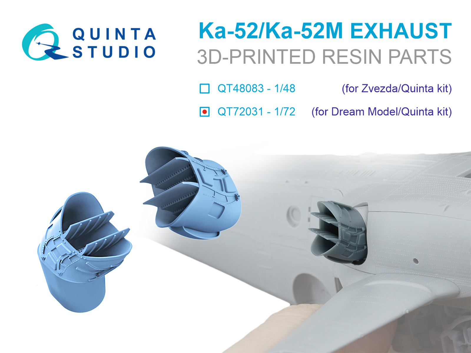 1/72 Ka-52/Ka-52M Exhaust Device (DREAM M./QNT)