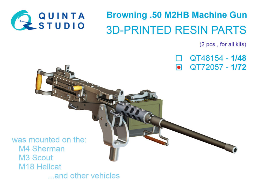 1/72 Browning .50 M2HB Machine Gun (2 pcs.)