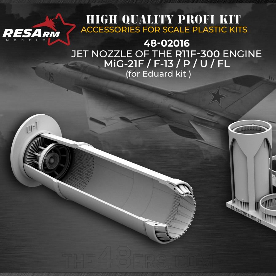 1/48 MiG-21F/F-13/P/U/FL jet nozzles (EDU)