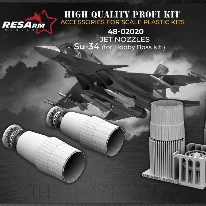 1/48 Su-34 jet nozzles (HOBBYB)