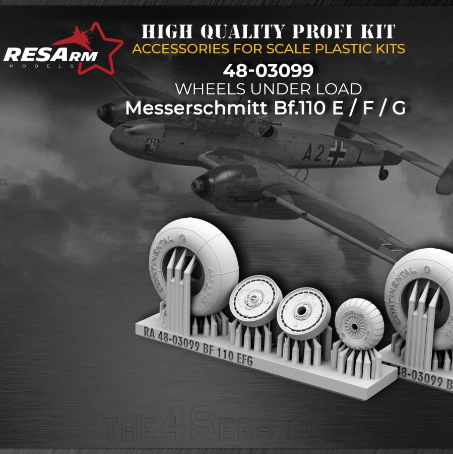 1/48 Bf 110 E/F/G wheels under load