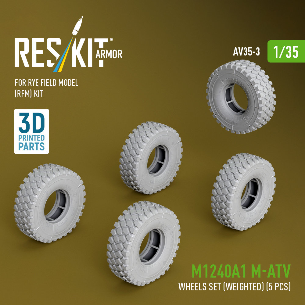 1/35 M1240A1 M-ATV wheels set - weighted (RFM)
