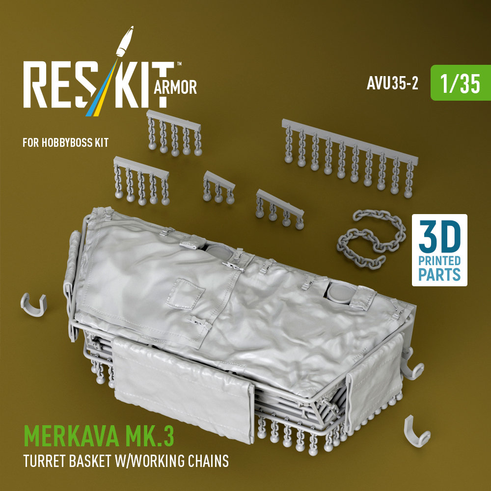 1/35 Merkava Mk.3 turret basket&work.chains (HOBB)