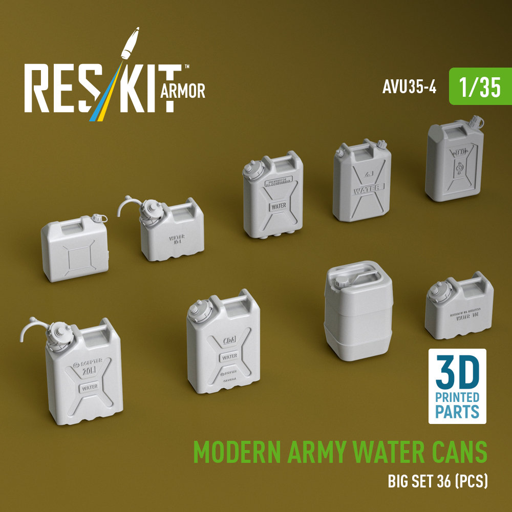 1/35 Modern army water cans - big set (3D Printed)