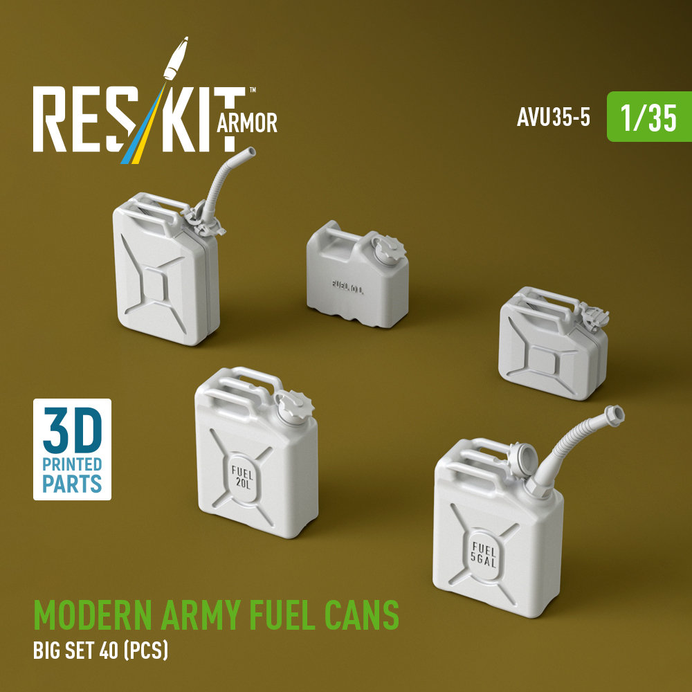 1/35 Modern army fuel cans - big set (3D Printed)