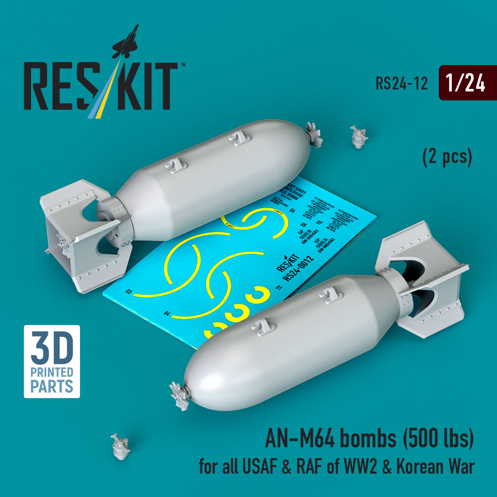 1/24 AN-M64 bombs 500 lbs. (2 pcs.) 