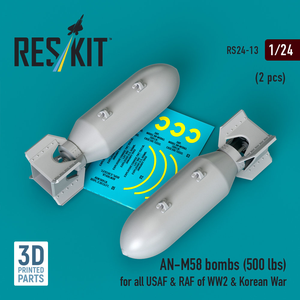 1/24 AN-M58 bombs 500 lbs. (2 pcs.) 