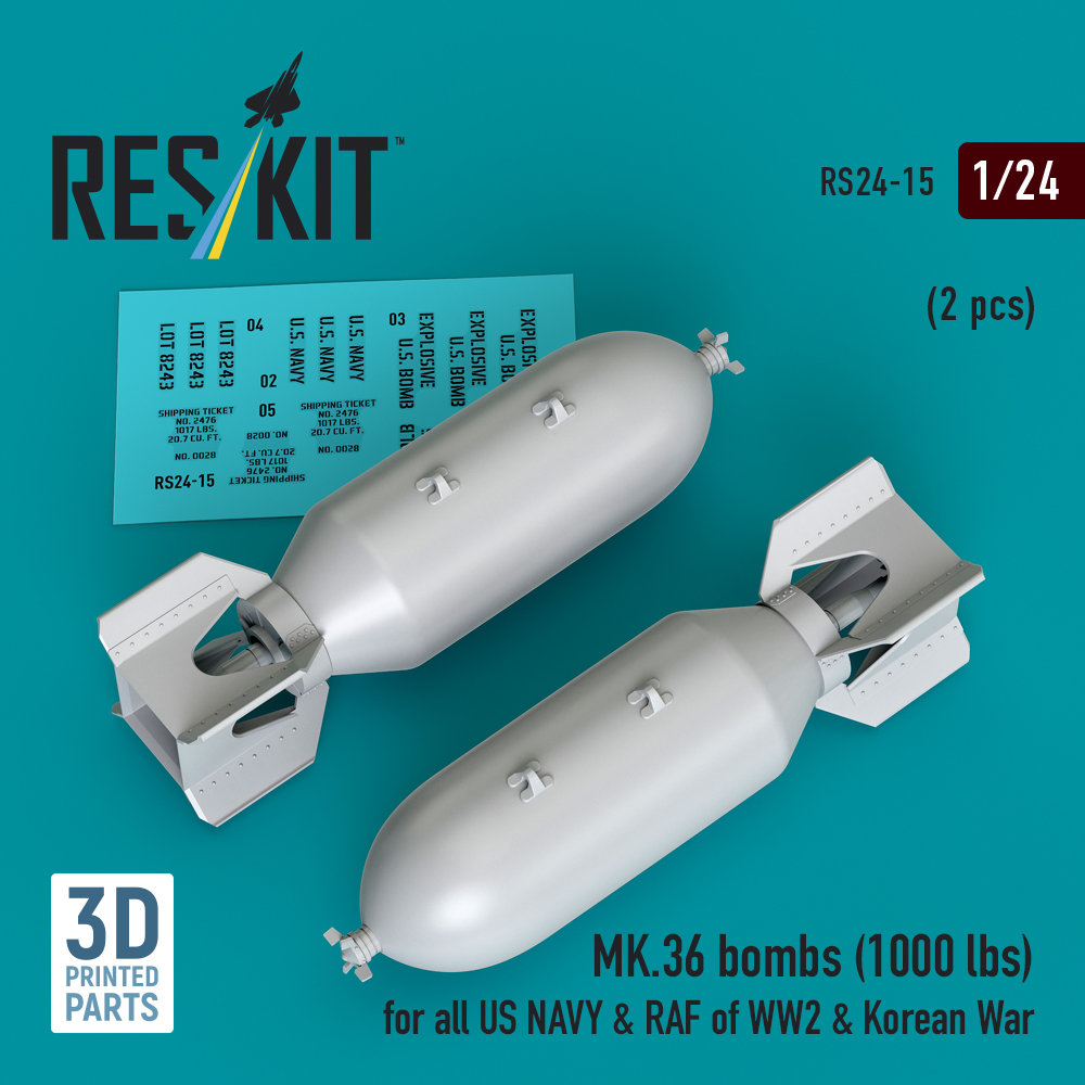 1/24 MK.36 bombs 1000 lbs. (2 pcs.)