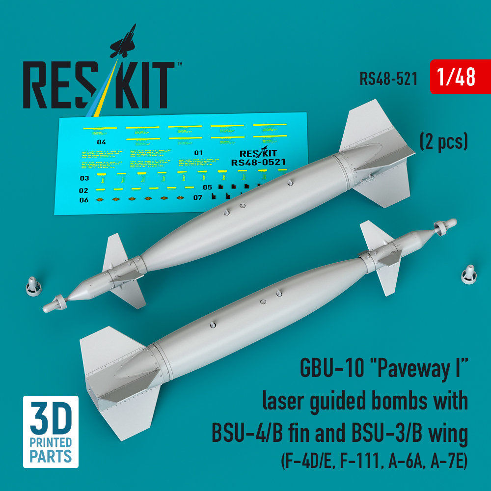 1/48 GBU-10 Paveway I w/ BSU-4/B fin&BSU-3/B wing 