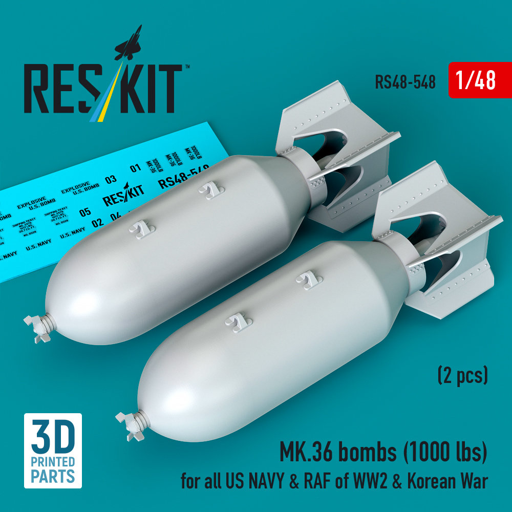 1/48 MK.36 bombs 1000 lbs. (2 pcs.)