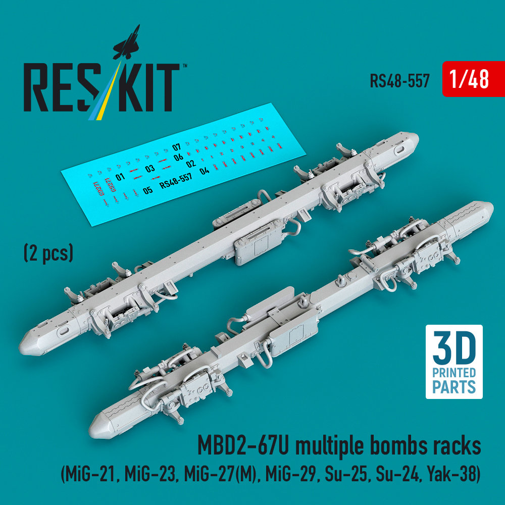 1/48 MBD2-67U multiple bombs racks (2 pcs.)