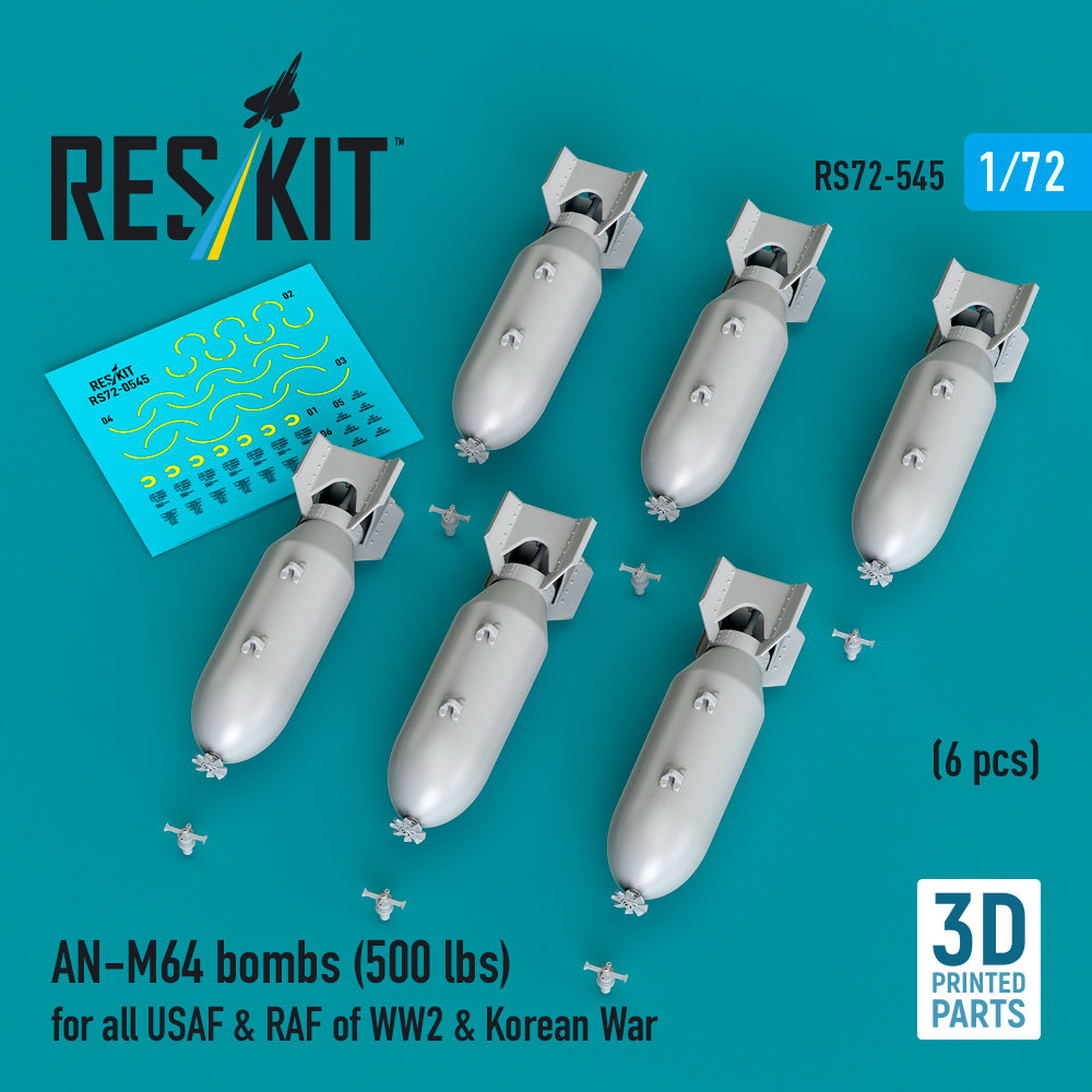 1/72 AN-M64 bombs 500 lbs. (6 pcs.)