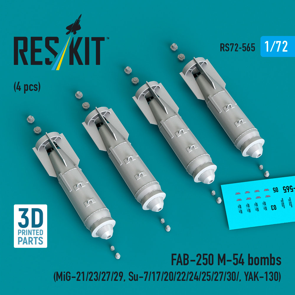 1/72 FAB-250-M54 bombs (4 pcs.)
