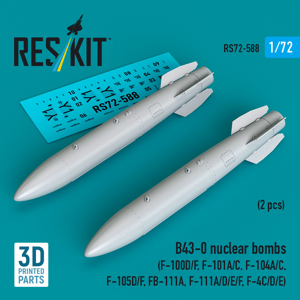 1/72 B43-0 nuclear bombs (2 pcs.)