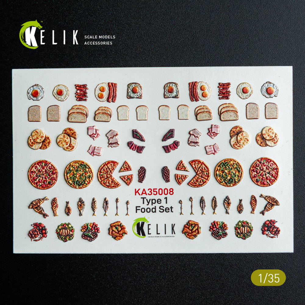1/35 Food Set Type 1 - 3D Decal for dioramas 