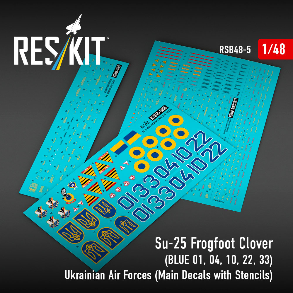 1/48 Su-25 Frogfoot Clover (BLUE 01,04,10,22,33)