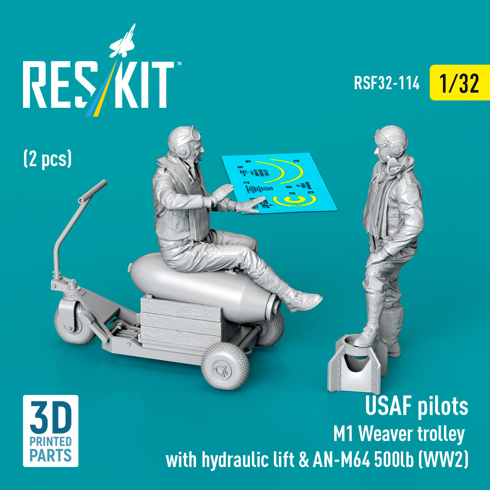 1/32 USAF pilots (2 pcs.) & M1 Weaver trolley 