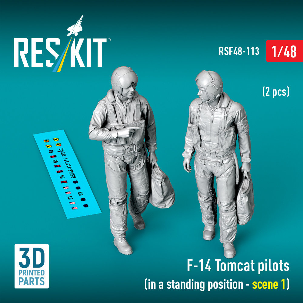 1/48 F-14 Tomcat pilots stand.p. (2 pcs.)  Type 1