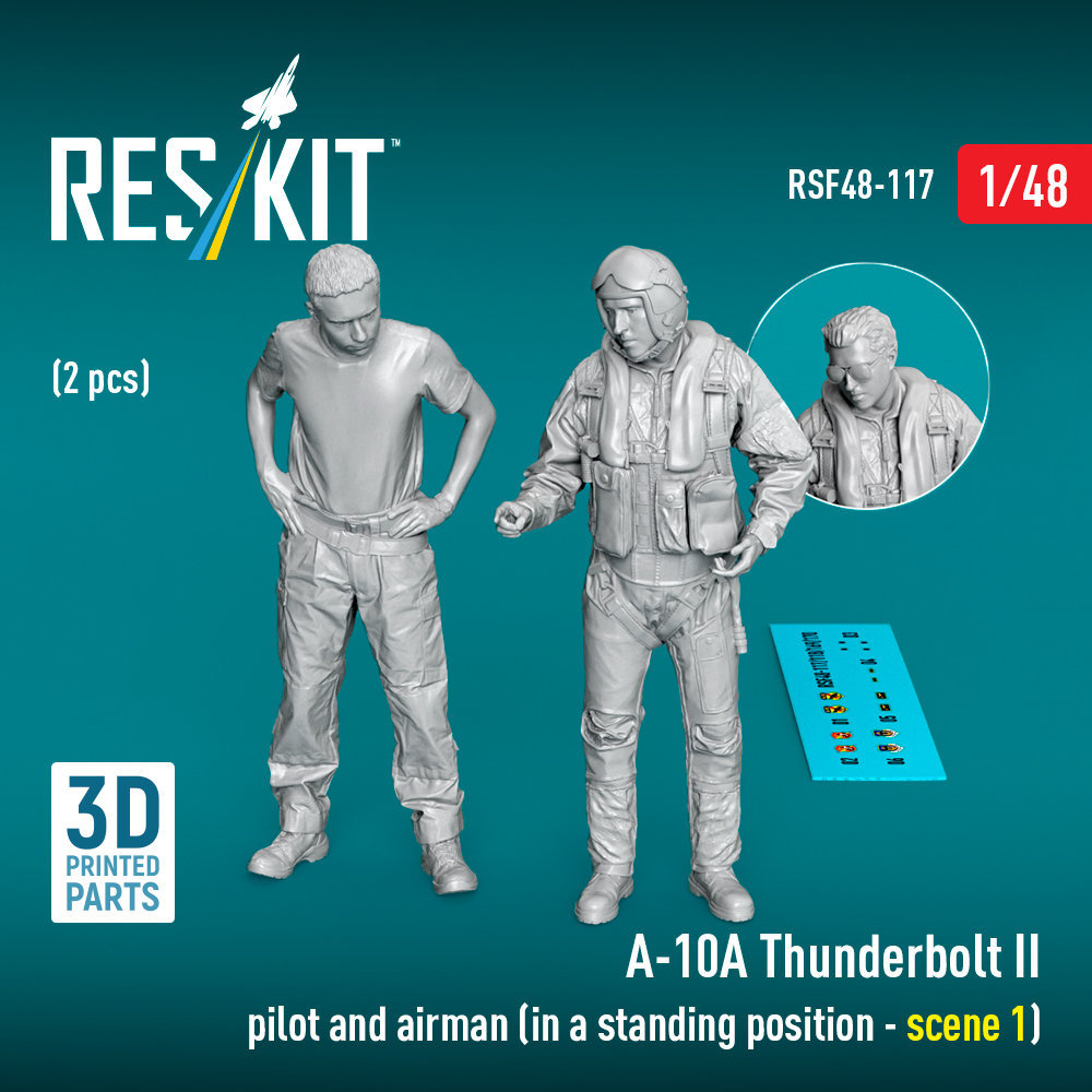 1/48 A-10? Thunderbolt II pilot & airman  (2 pcs.)