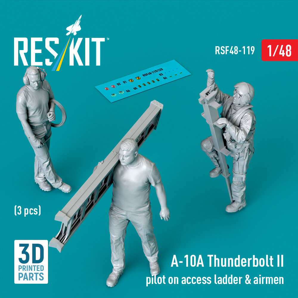 1/48 A-10A Thunderb. II pilot access ladder&airmen