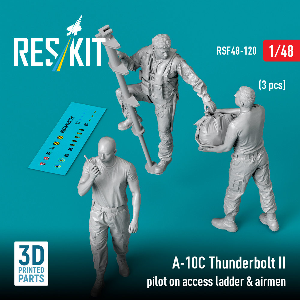 1/48 A-10C Thunderb. II pilot access ladder&airmen