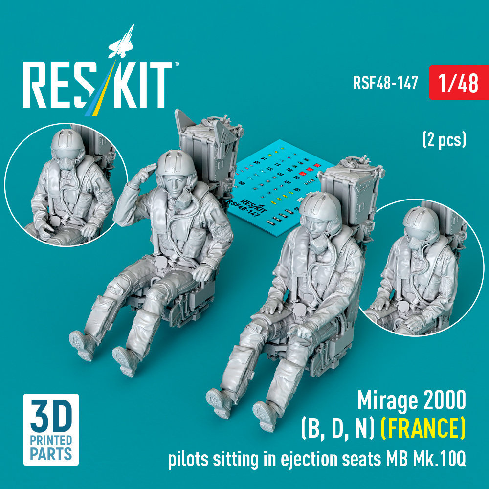 1/48 Mirage 2000 B/D/N (FRANCE) pilots in ej. seat